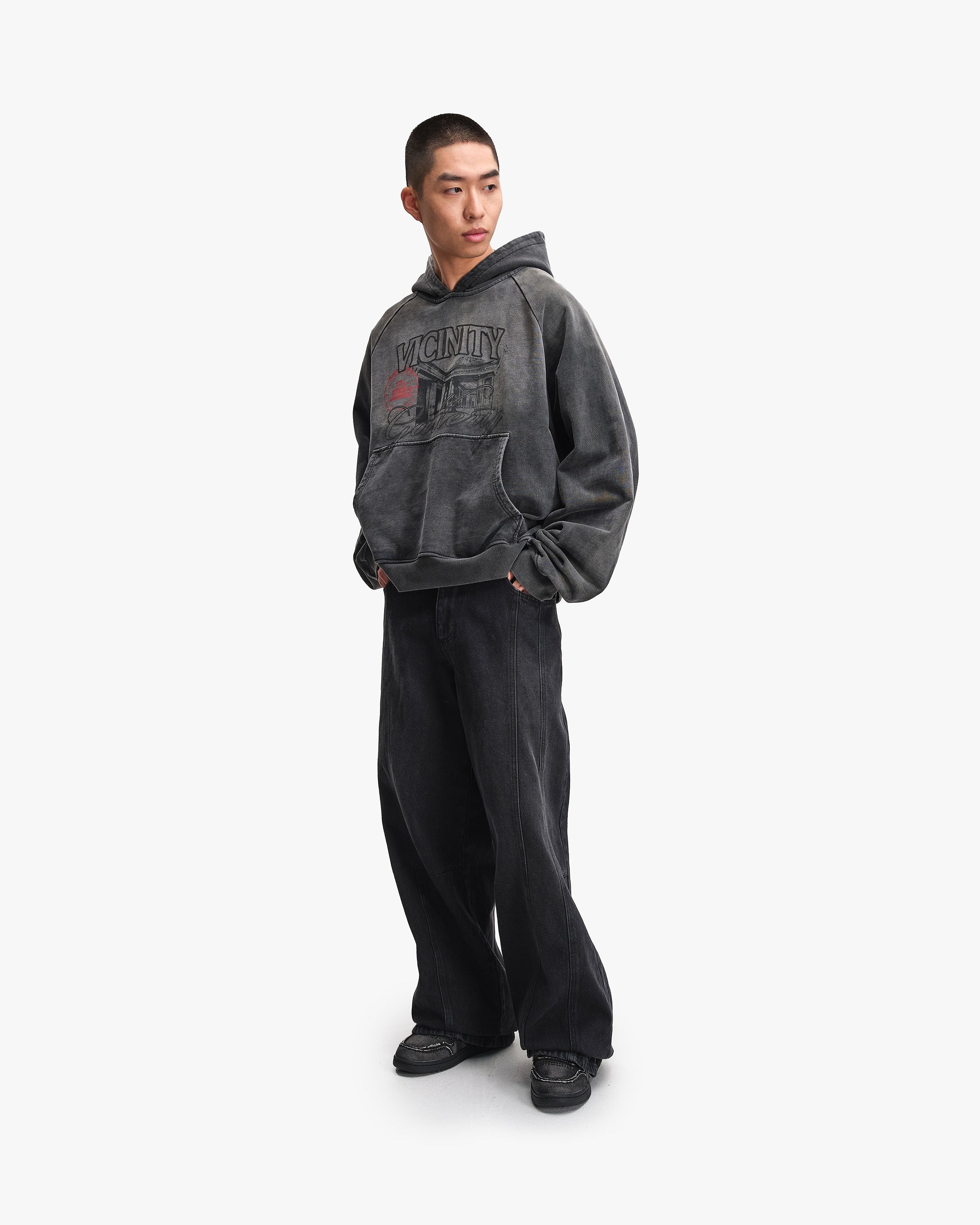 GALLERY HOODIE WASHED GREY