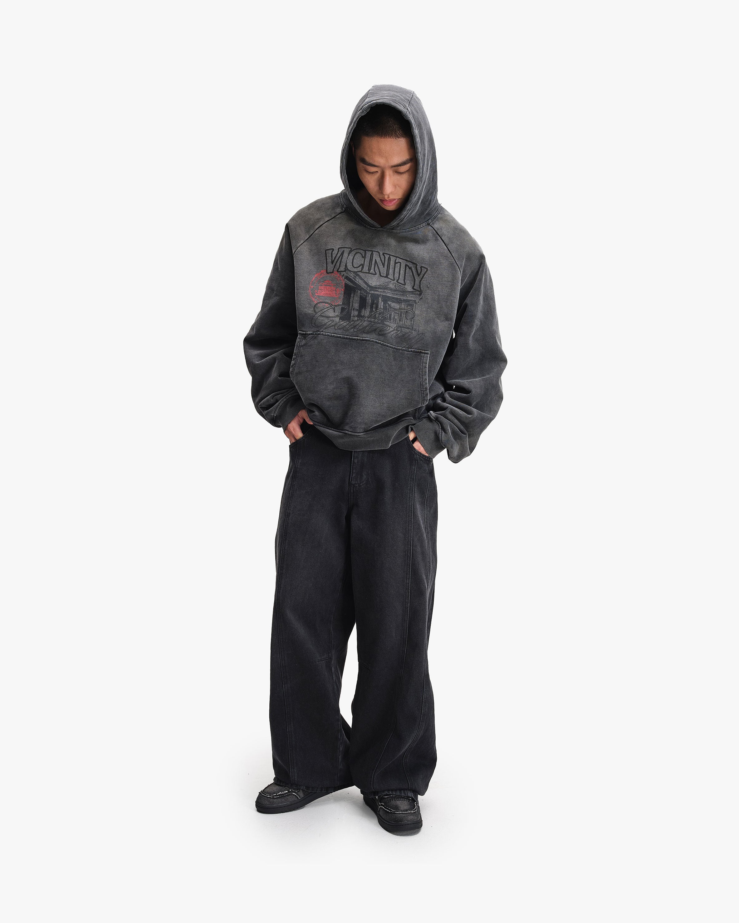 GALLERY HOODIE WASHED GREY