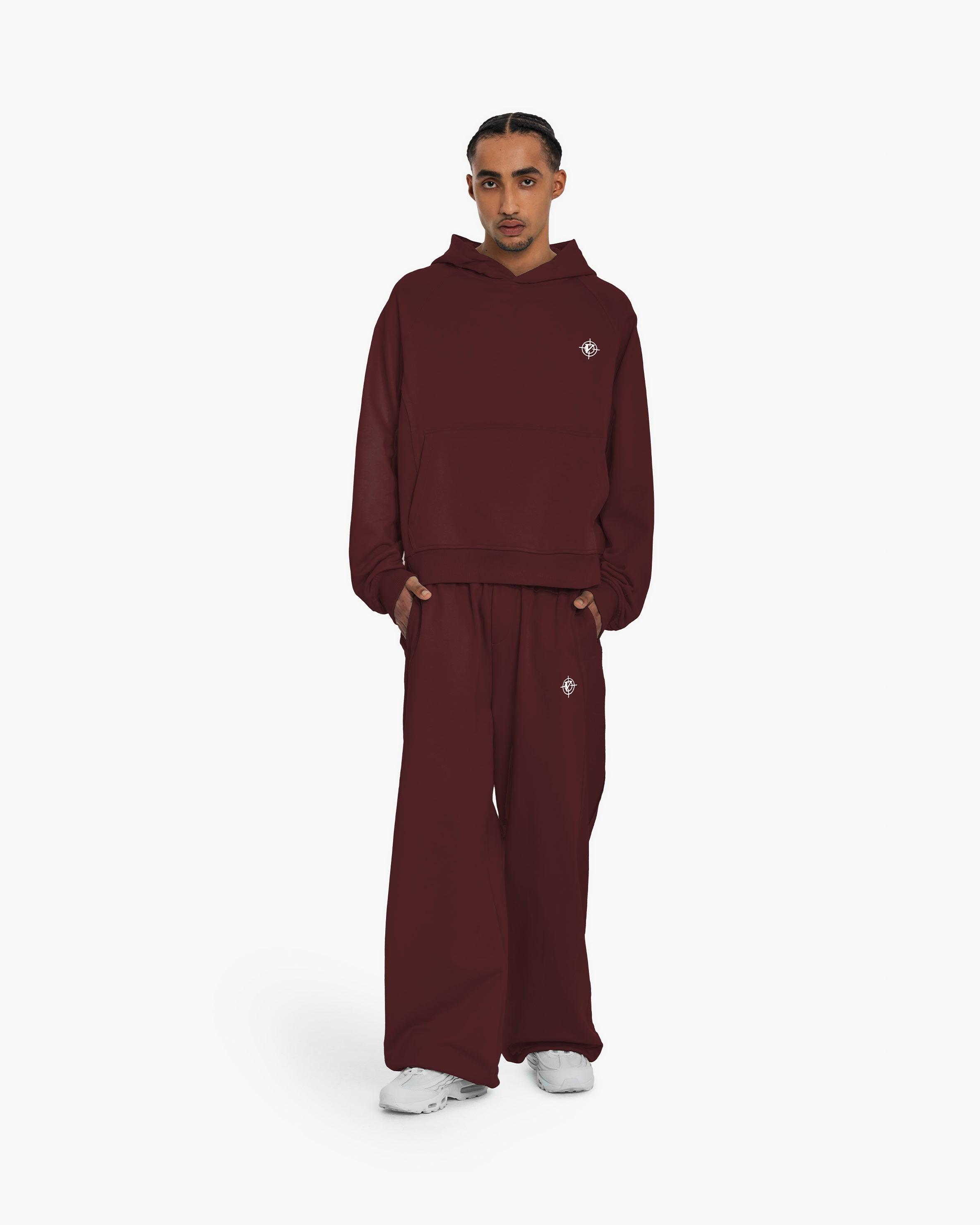 INSIDE OUT HOODIE WINE RED