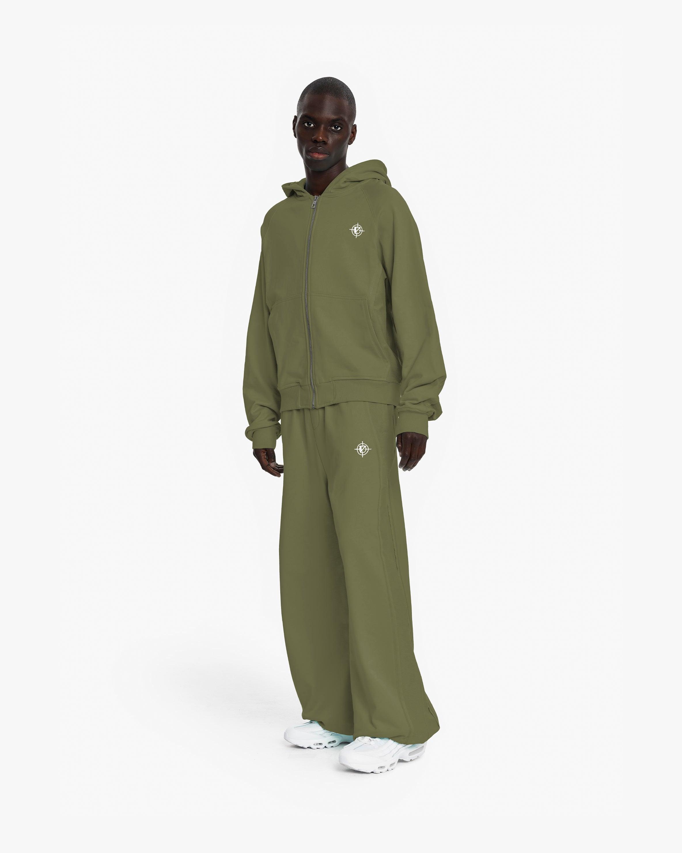 INSIDE OUT ZIP HOODIE KHAKI