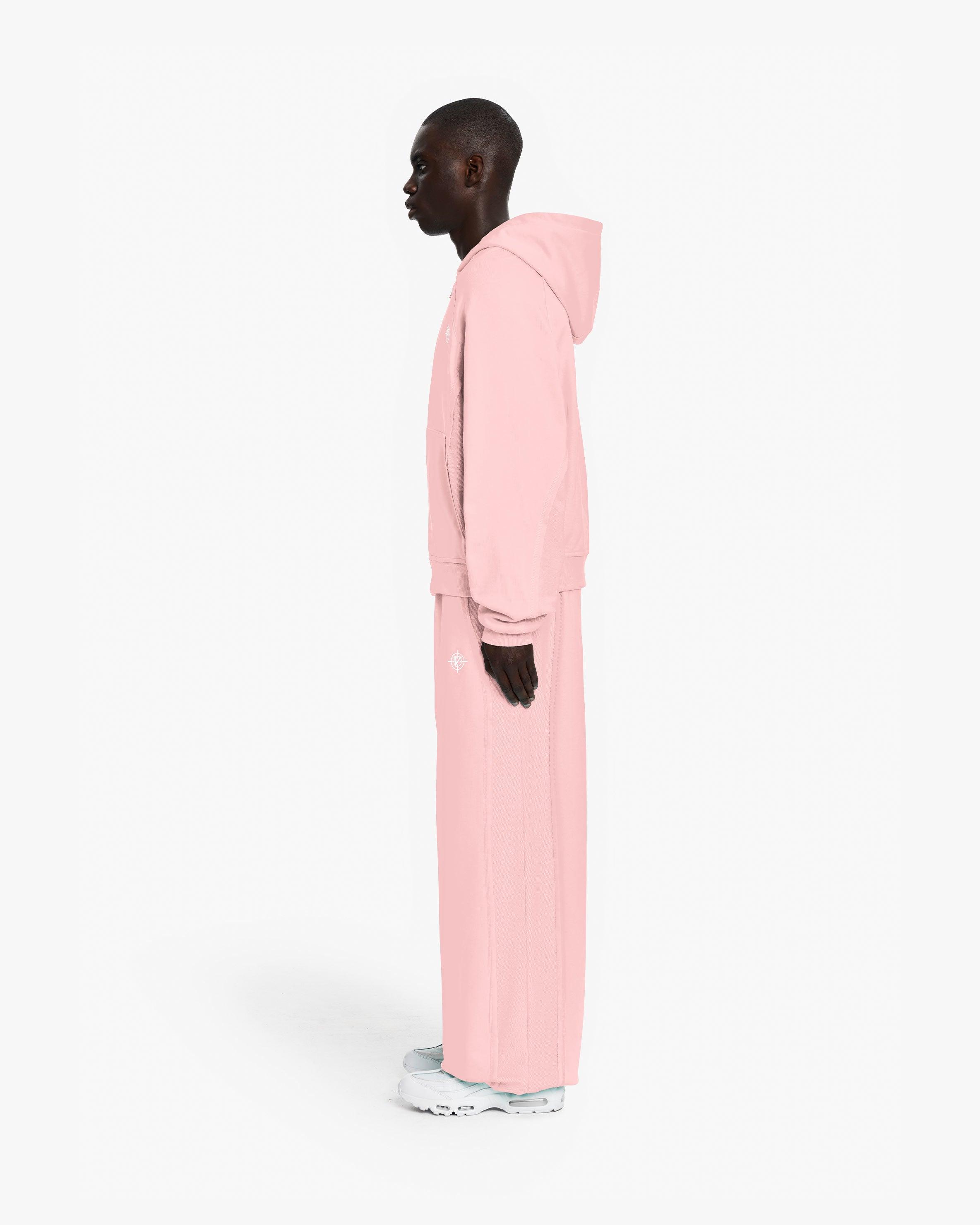 INSIDE OUT ZIP HOODIE PINK