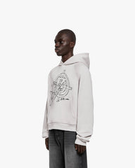 CONSTRUCTION LOGO HOODIE GREY