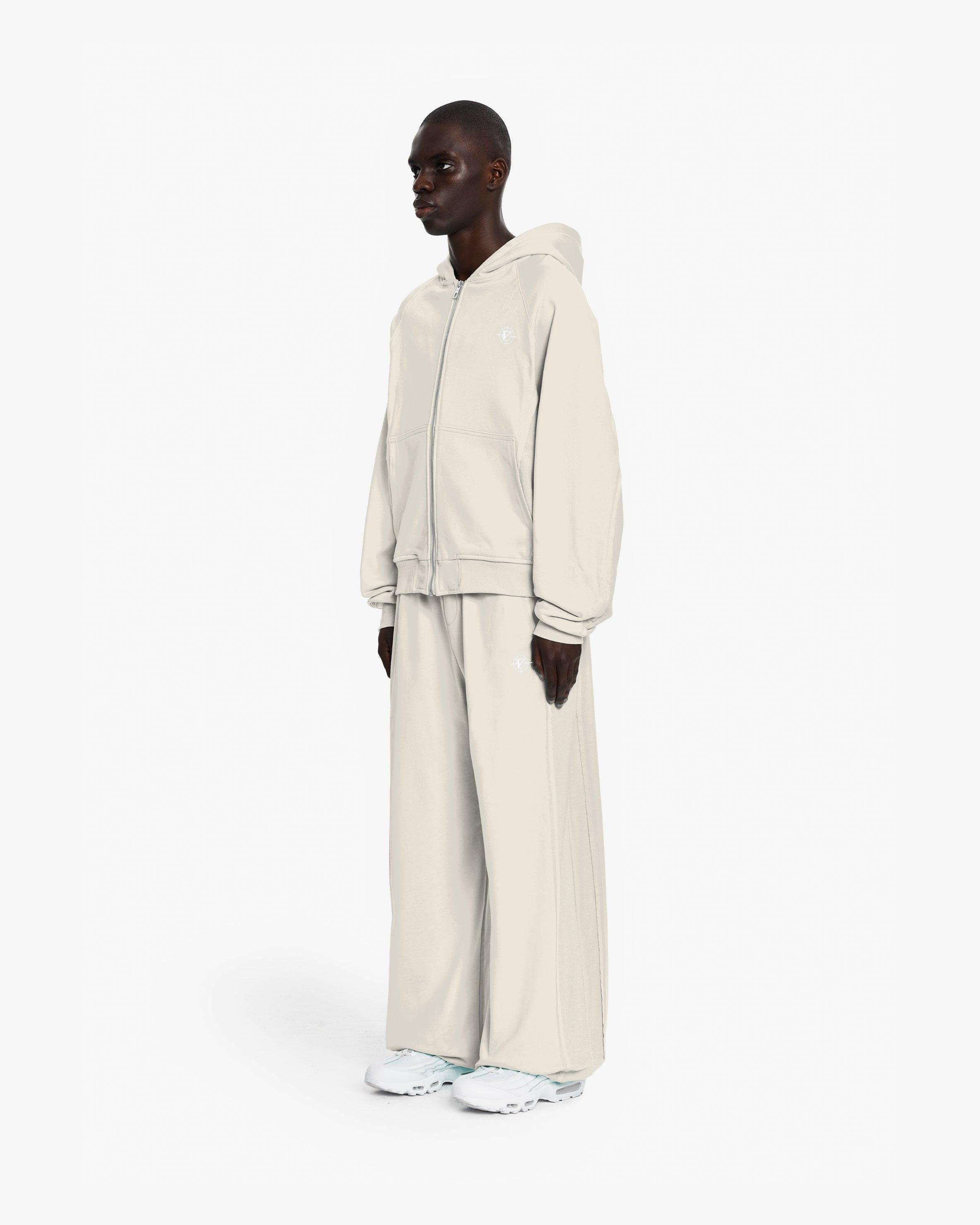 INSIDE OUT ZIP HOODIE BEIGE (OLD SIZING)