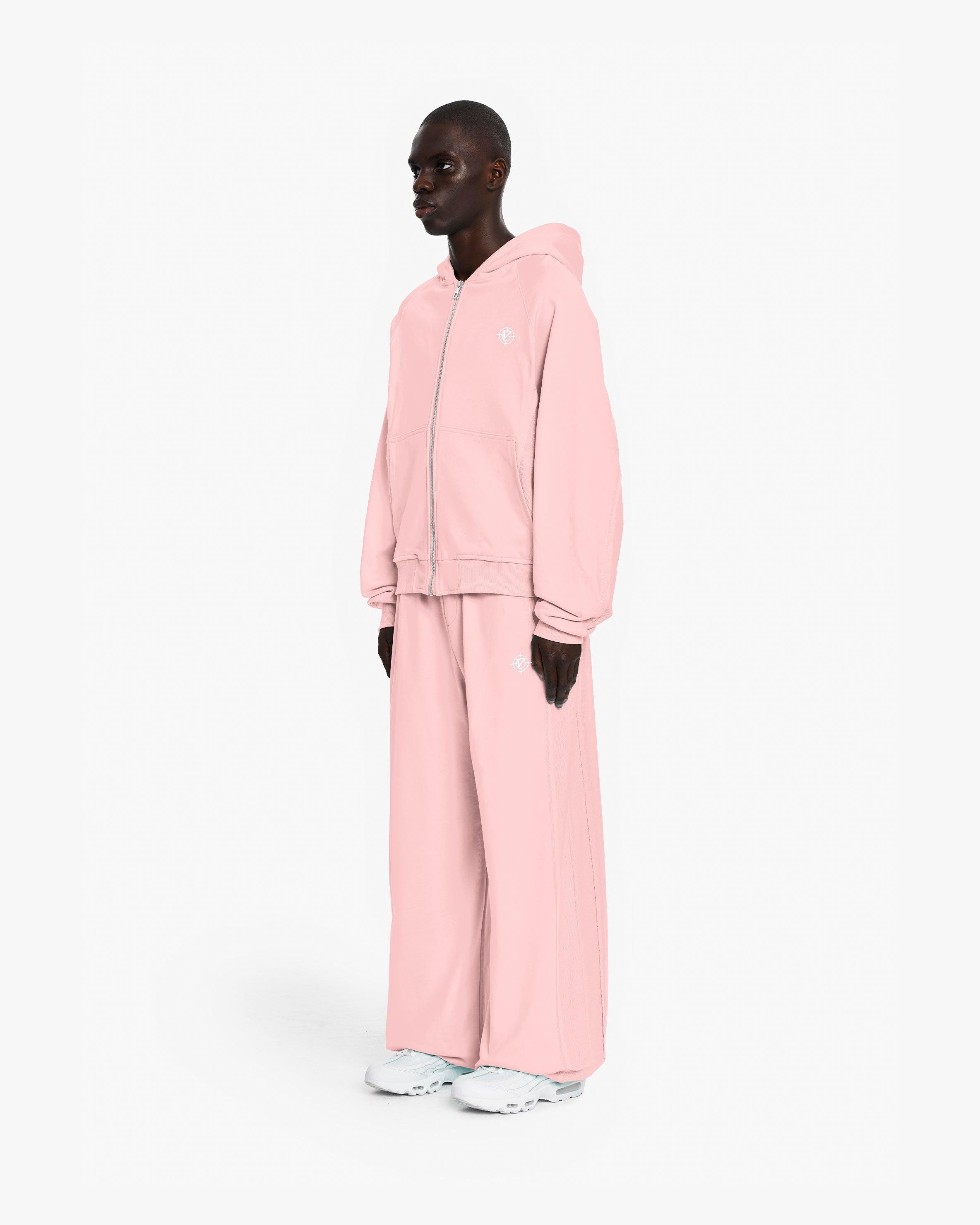 INSIDE OUT ZIP HOODIE PINK