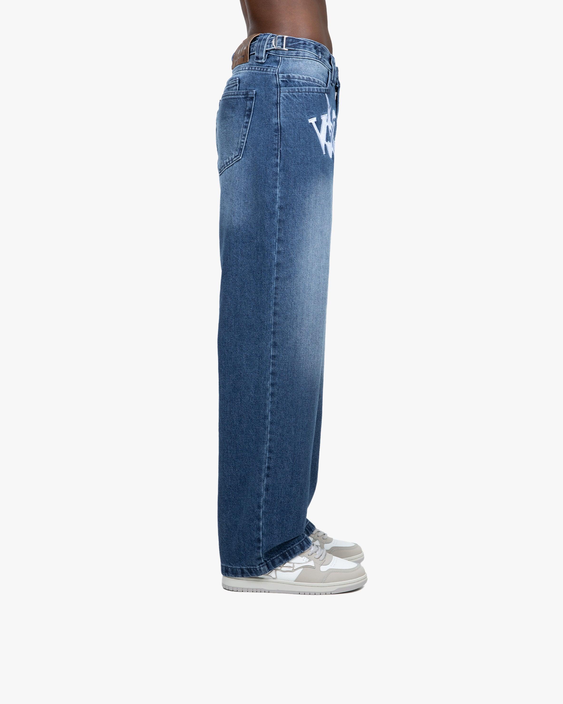 HAVOC DENIM DARK BLUE / WHITE