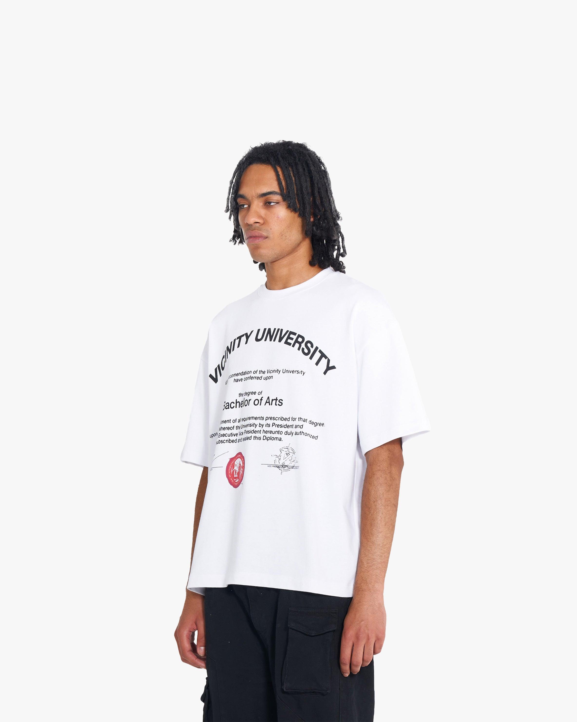 UNIVERSITY TEE WHITE