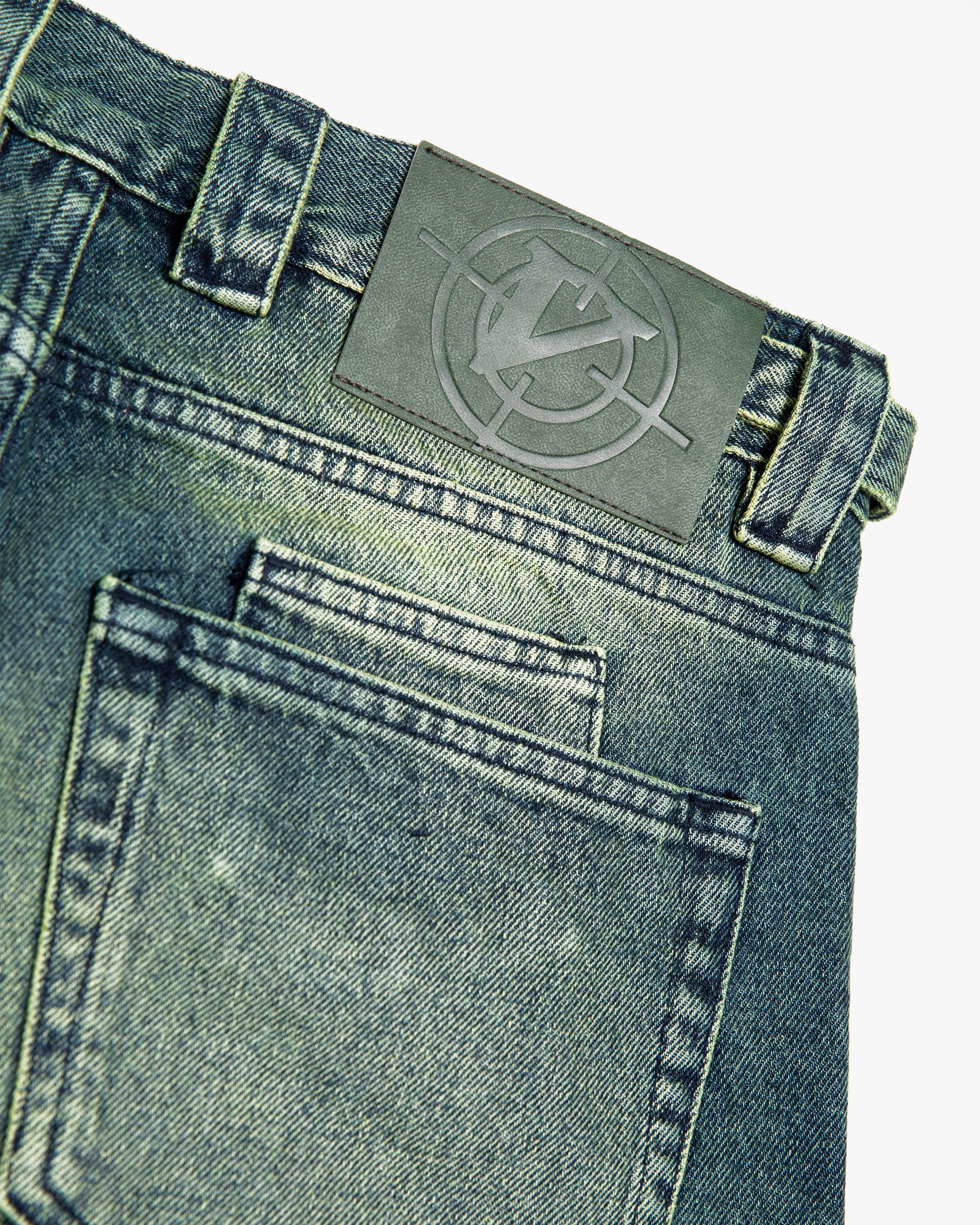 GREEN TINTED DENIM