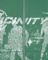 BINARY ZIP HOODIE GREEN